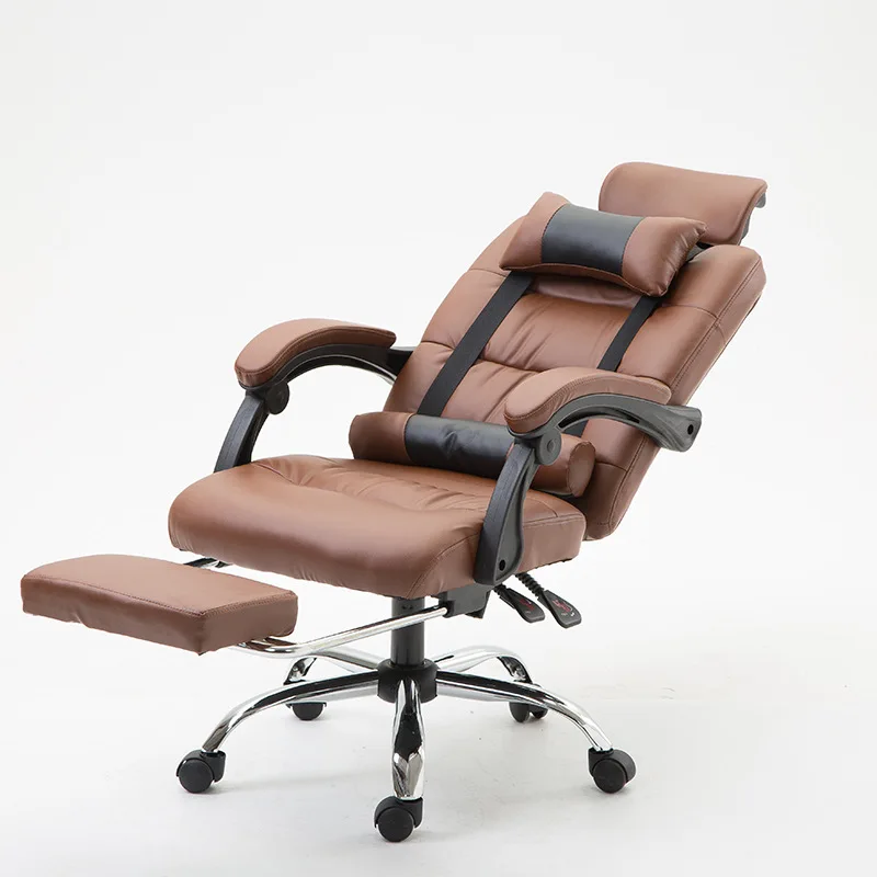 Computer Game Leather Office Chair With Footrest
