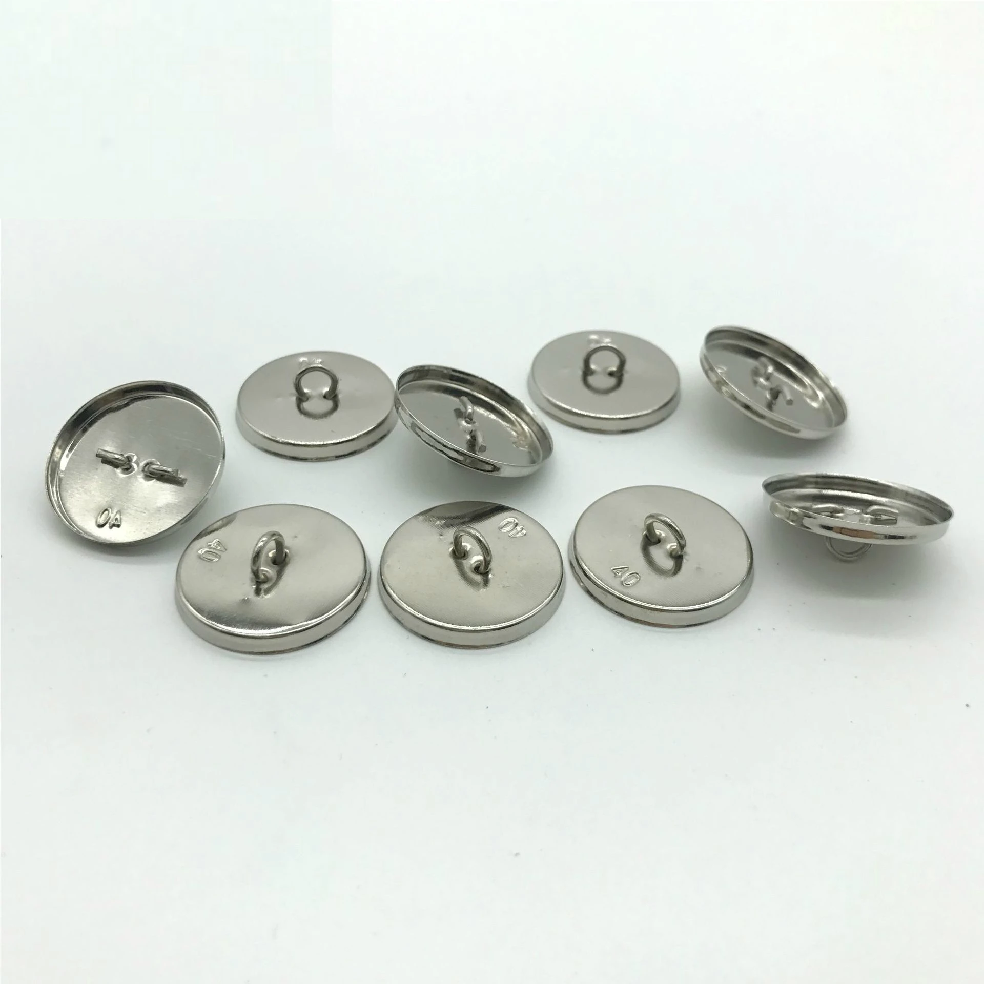 Custom Fabric Cover Aluminum Shell Buttons Flat Back Aluminum Cap Button Fabric Covered Button