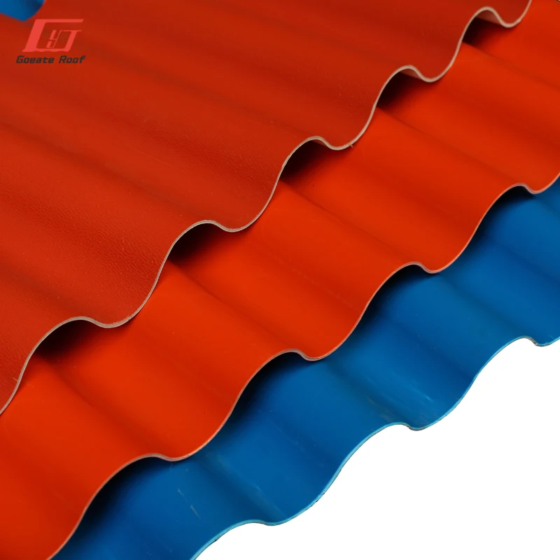Heat Insulation Color 3 Layer Pvc Roofing Sheet Tiles for Shed