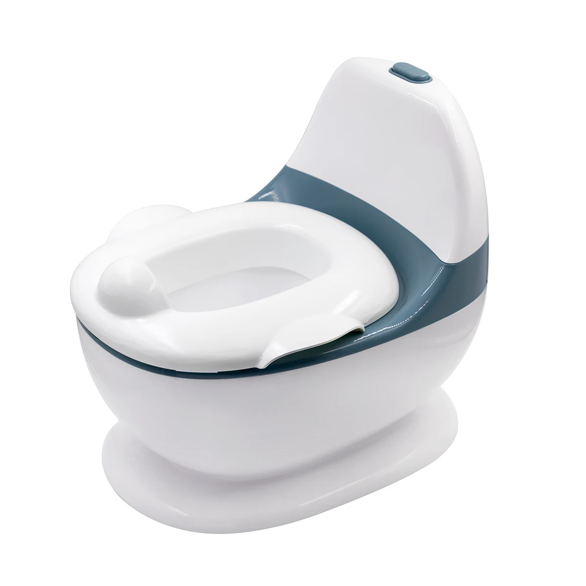 Potty Training Toddler Toilet Seat,Baby Potty For Boys Girls,Toddlers Potty Realistic Toilet Potty Chair Potties With Wipes Storage Splash Guard Non-Slip Removable Bowl For Ages 1-6 Childrens,Gray