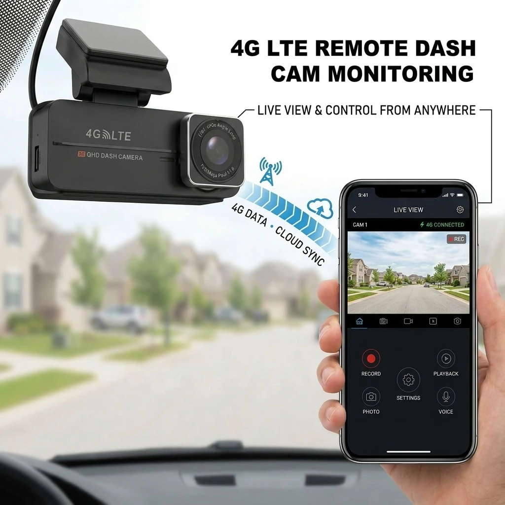 VIEVGUARB T41 Dash Cam 2K 1440P GPS Wide Angle 4G LTE Streaming
