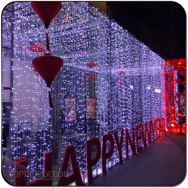 IP65 Waterproof 100 LED String Lights 10 Meter Long Warm White Rubber Fairy Lights for Outdoor Decorative Use for Christmas