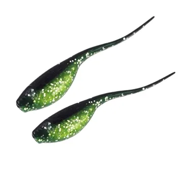 Cheery Mini Tadpole Bait 50mm 0.7G PVC Worm Bait with Needle Tail Small Artificial Soft Plastic Bait for River Fishing – Soft Lure – view 2