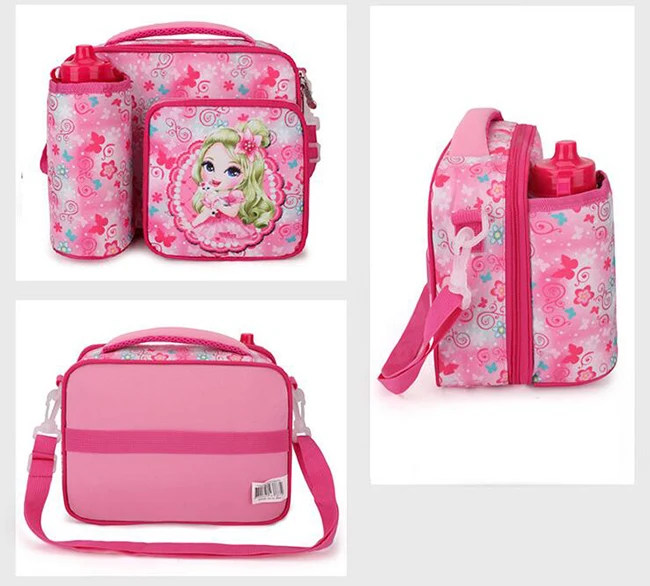 Durable Kids Lunch Bag for Kids 3+ Holds Lunch Box Water Bottle Snacks Easy-Clean Water-Resistant Zippered School Bag Pockets