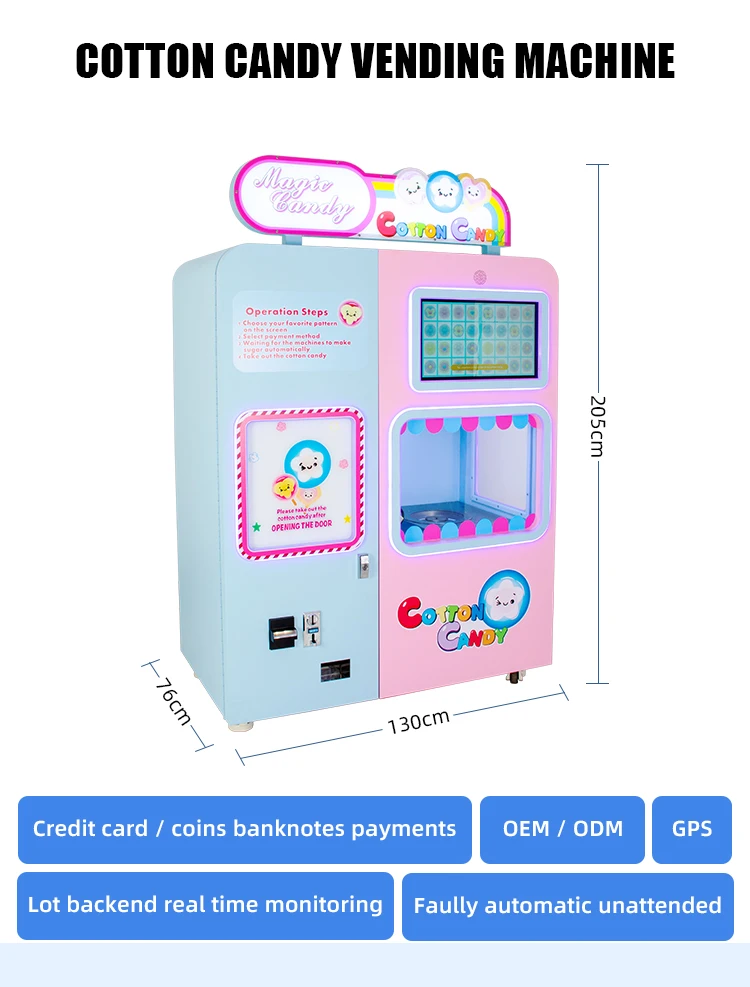 Coin Operated Cotton Candy Vending Machines/automatic-cotton-candy ...