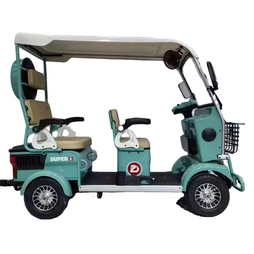 Wheel Electric Leisure Bicycle Powerful Motor Long Range Elderly City  Electric Bike With Roof