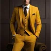 Earthy yellow suit vest and trousers