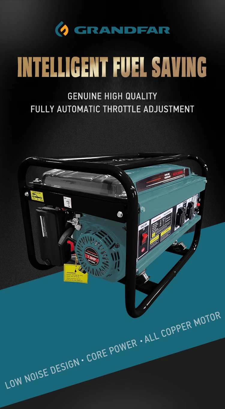 Grandfar 12v Dc European Plug Tci 3kw 110v 220v Silent Gasoline