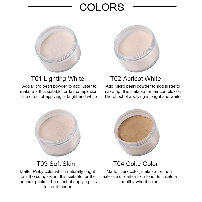 Makeup Loose Powder Large Capacity 30g Cosmetics Transparent No Ashy Flashback Loose Face Powder Private Label Setting Powder