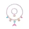 A102 - pink and blue mermaid jewelry two - piece set