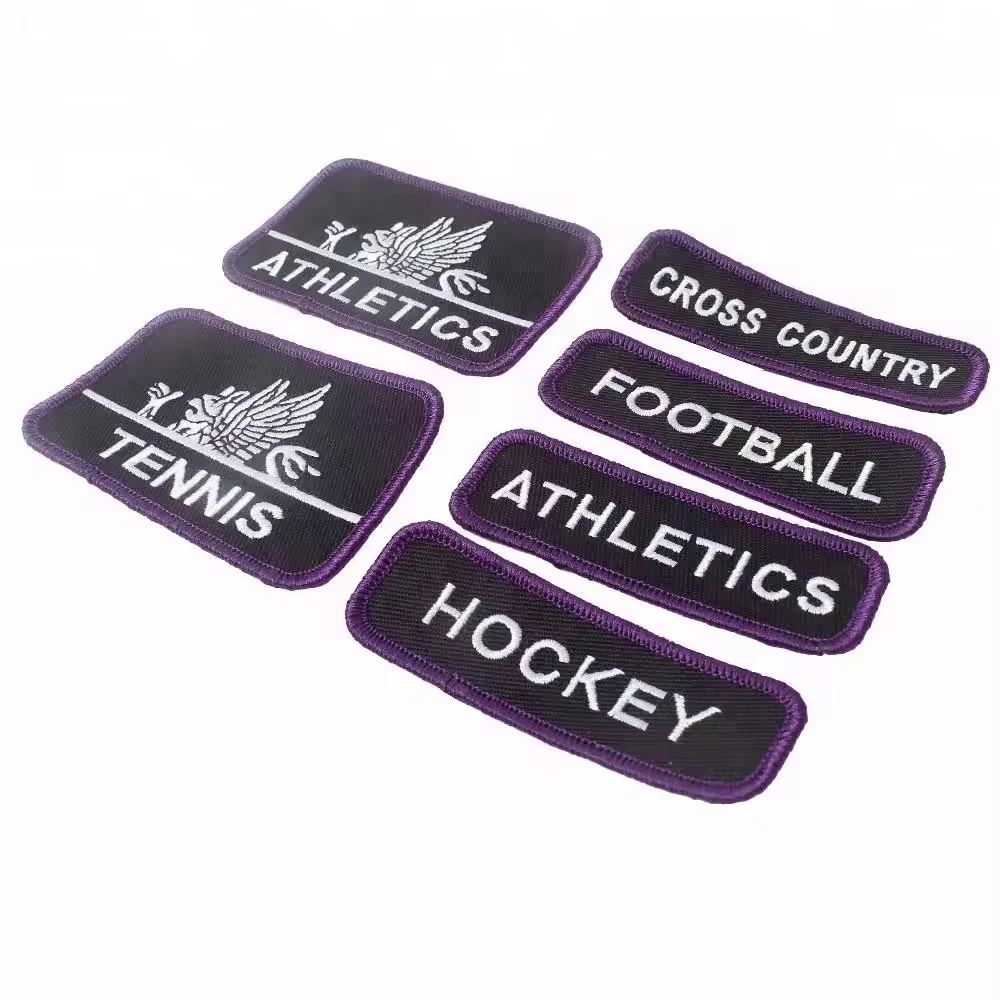 Logo Clothing Appliques Laser Cut Embroidered Patches With Iron on Backing Cheap Custom Club Fabric Eco-friendly Support