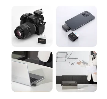 BOYA BY-M1V Best Facebook Live Stream Wireless Lapel Microphone ANC Active Noise Cancellation for Vlog Content Creators Podcast detail image