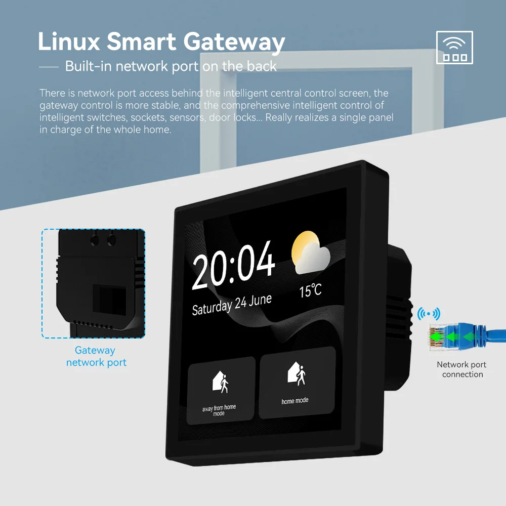 Hands Free Smart Home Remote Control Host Tuya Control Panel with APP Remote Control Function