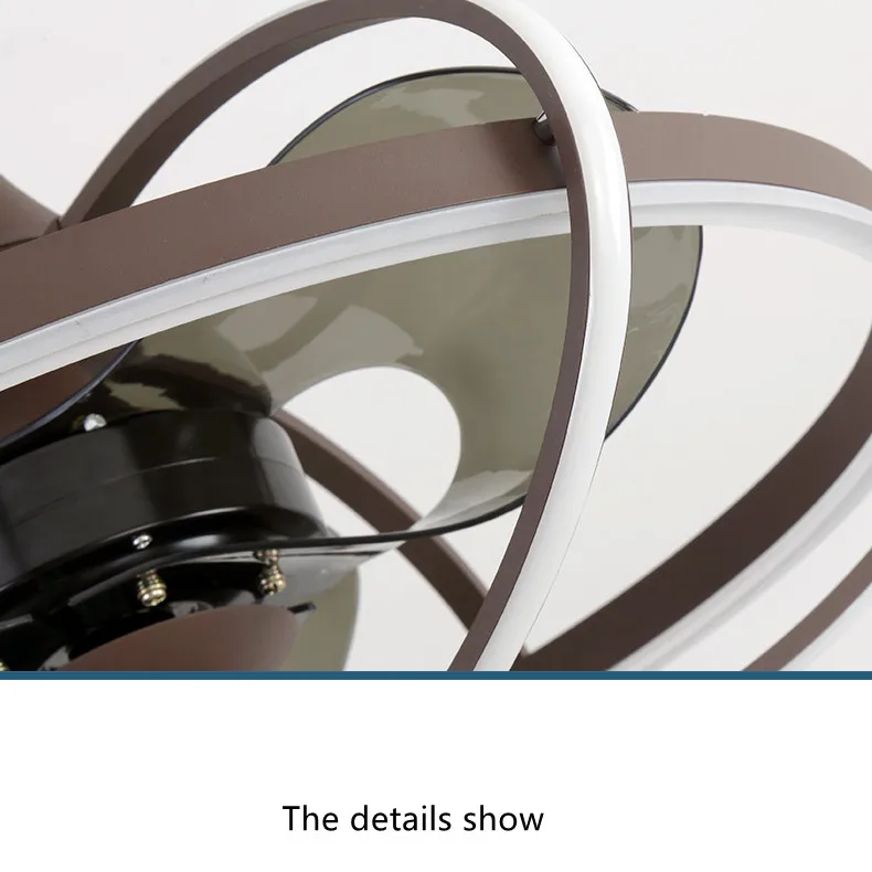 Fan Light Modern Ultra-thin Fan Light with remote control Bedroom Dining Room Led Ceiling Fan Light