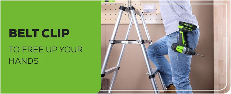 Perceuse à percussion sans fil greenworks avec batterie et chargeur_voghion.com