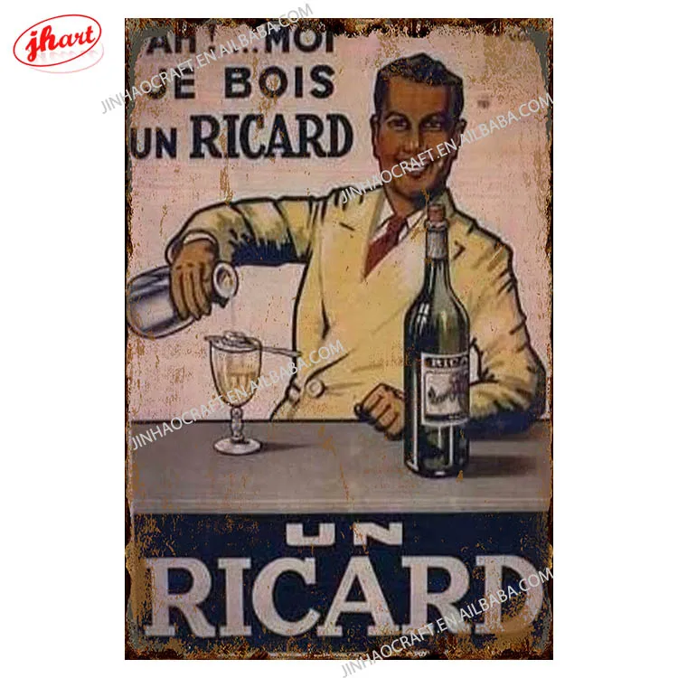 Superbe plaque décorative RICARD en métal alu dimensions 20X30 (B3)NEUF