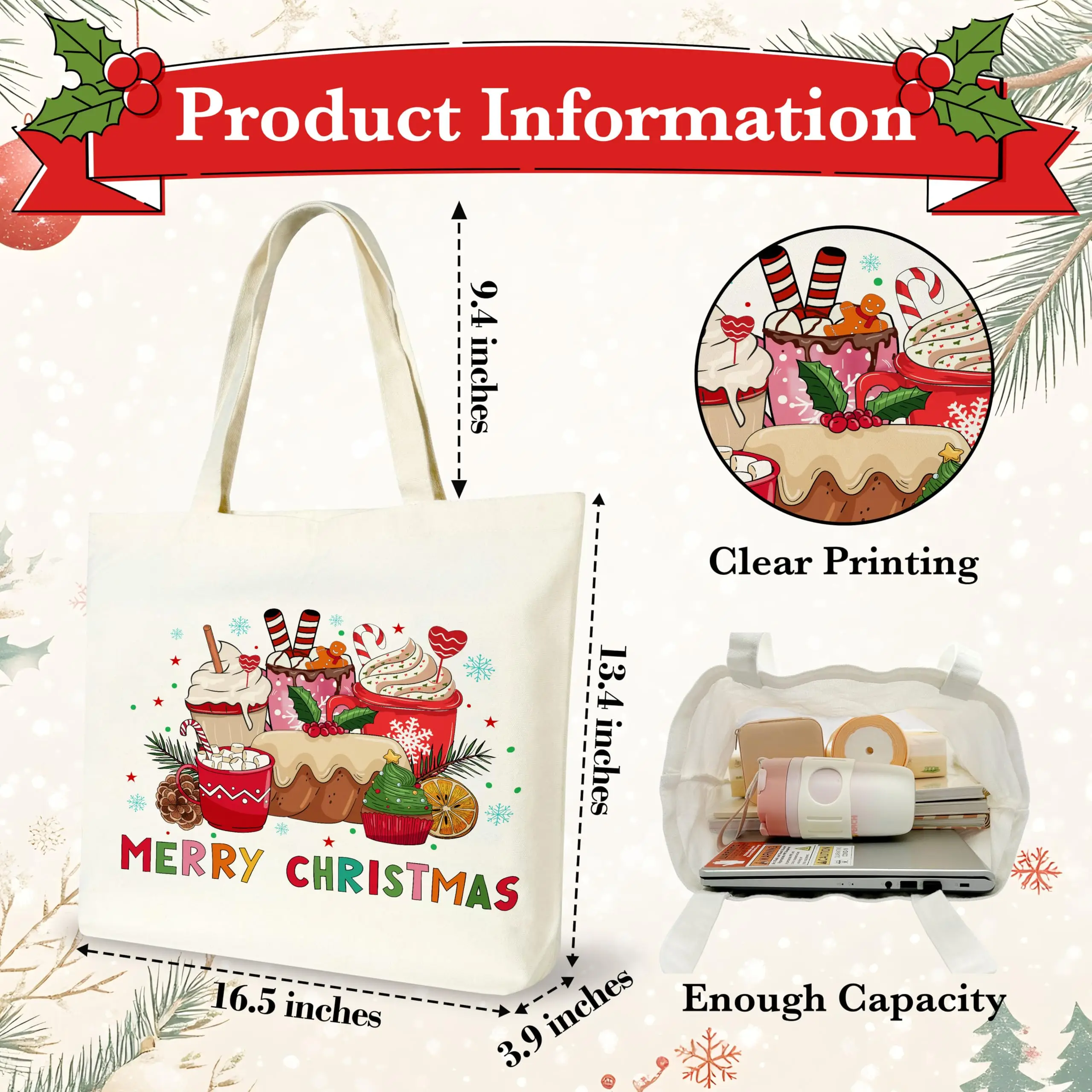 High Quality Shopping Beach Print Handbag Eco Friendly Plain Blank Cotton Canvas Shopping Handbag Tote Bag manufacture