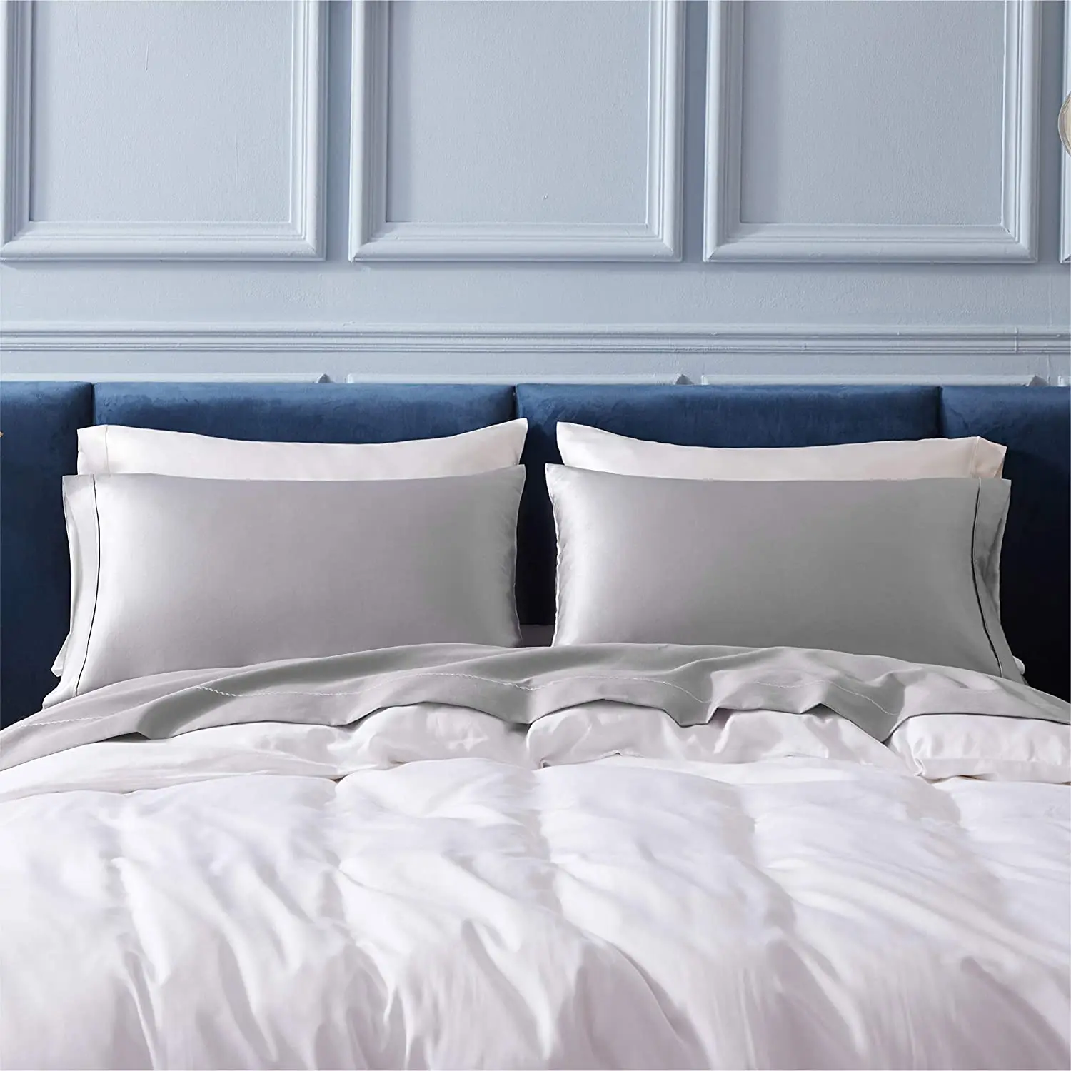 Лидер продаж на Amazon, лучшее качество, наволочка из 100% шелка тутового шелкопряда на 6A градусов, подарочный набор для волос и кожи со скрытой шелковой подушкой на молнии