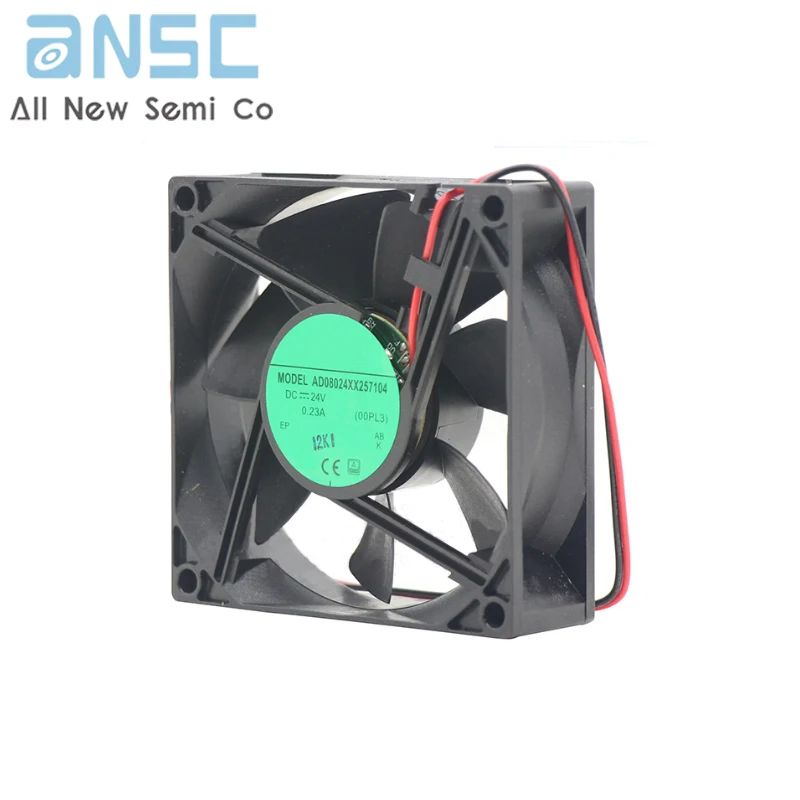 Original Axial flow fan AD08024XX257104(00PL3) 80*80*25MM 24V 0.23A Ventilation cooling DC fan