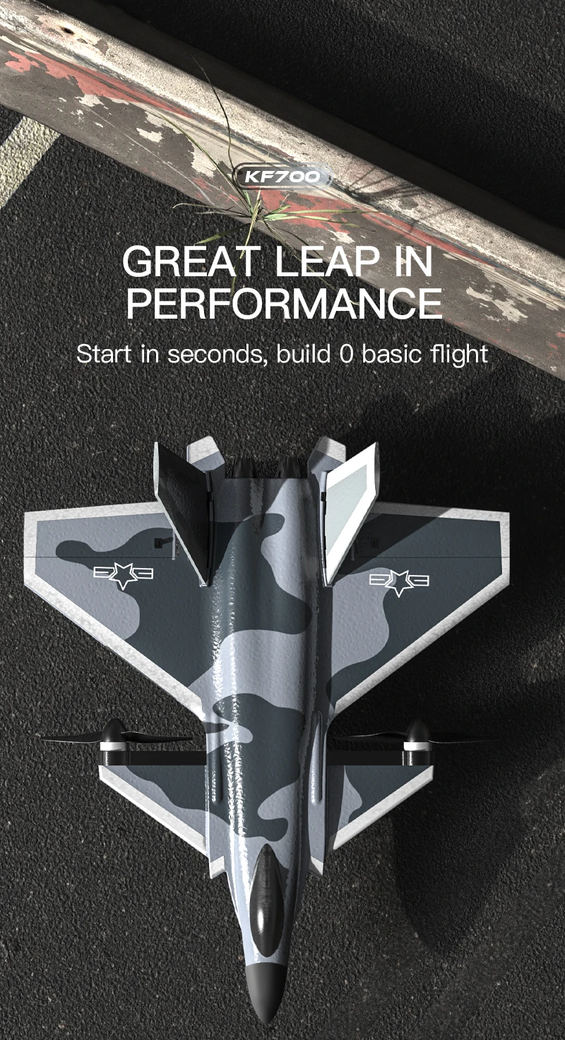 HOSHI KFPLAN KF700 J20 RC Plane 2.4G 6CH Remote Control Airplane Radio Control RC Glider Fixed Wing Foam Outdoor Toys Kids Gifts