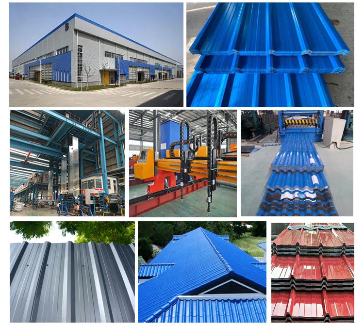 Green Sheet Metal Roofing 12 Feet Zinc Steel 0.7 Mm Thick Aluminum