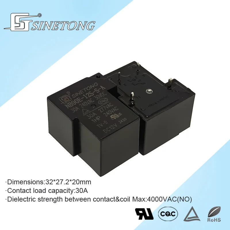 manufacture electromagnetic 12v 30a 4pin sinetong