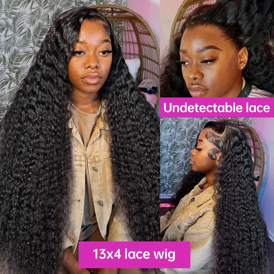 5x5 Closure Wig 13x4 13x6 HD Curly Lace Frontal Wigs Deep Wave Lace Front Human Hair Wig Transparent Water Wave Wigs Human Hair_voghion.com