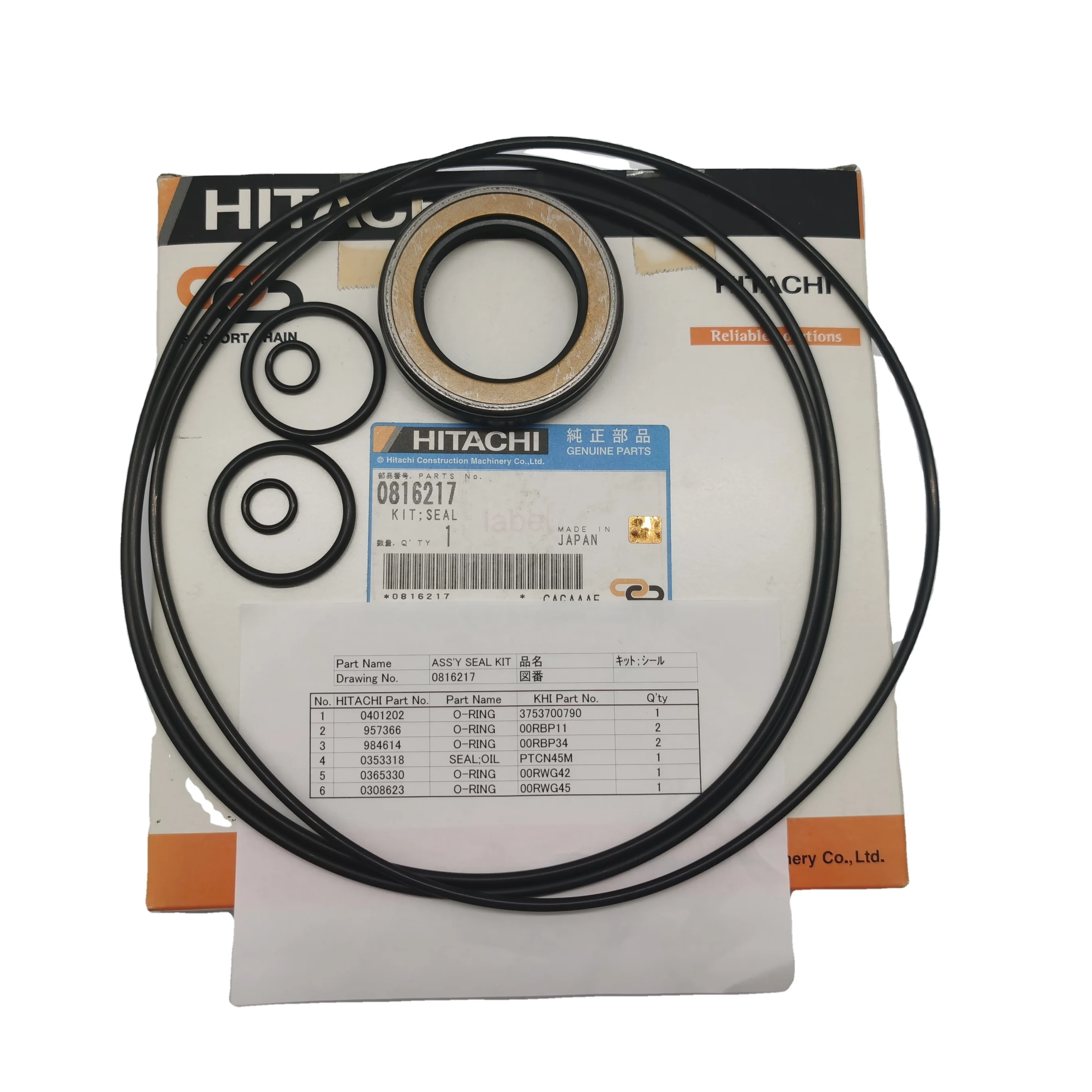 Original Excavator Swing Motor Seal Kit for Hitachi ZX Models