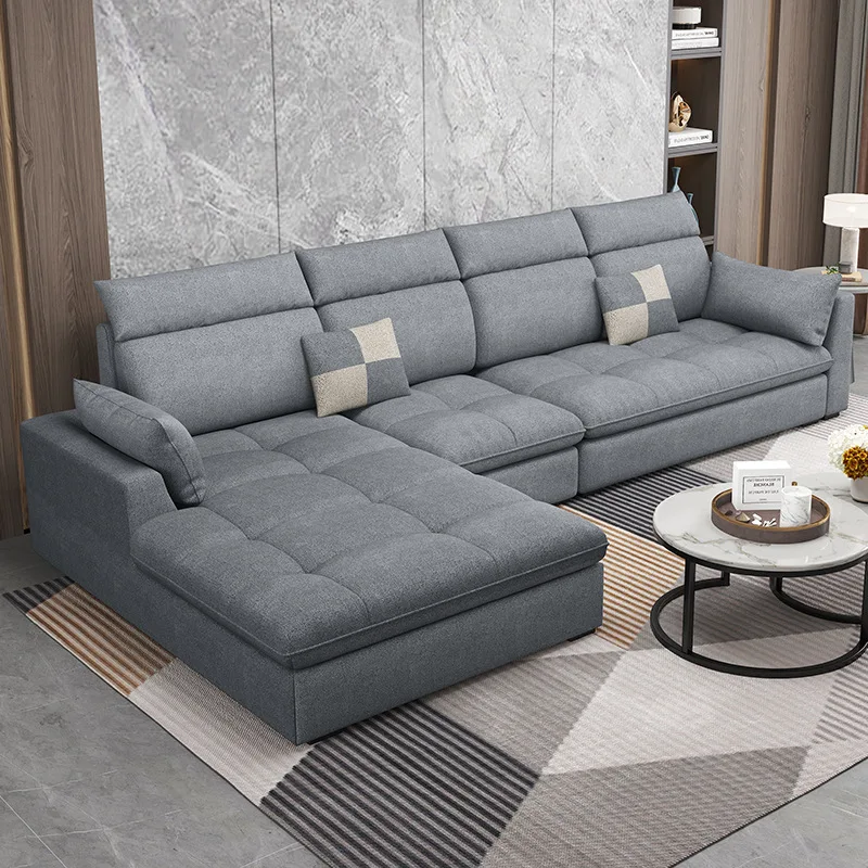 Modern living room furniture corner fabric sofa Hotel apartment ...