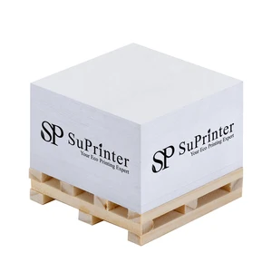 Customized Promotional Wooden Pallet Sticky Adhesive Notes Cube Pads Blocks Paper Custom Memo Pad Square Cubes