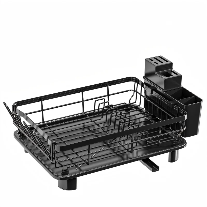 Drying Rack Steel Wire Mesh Expandable Steel Dish Storage Rack Dish Drainer Kitchen Dish Drying Rack