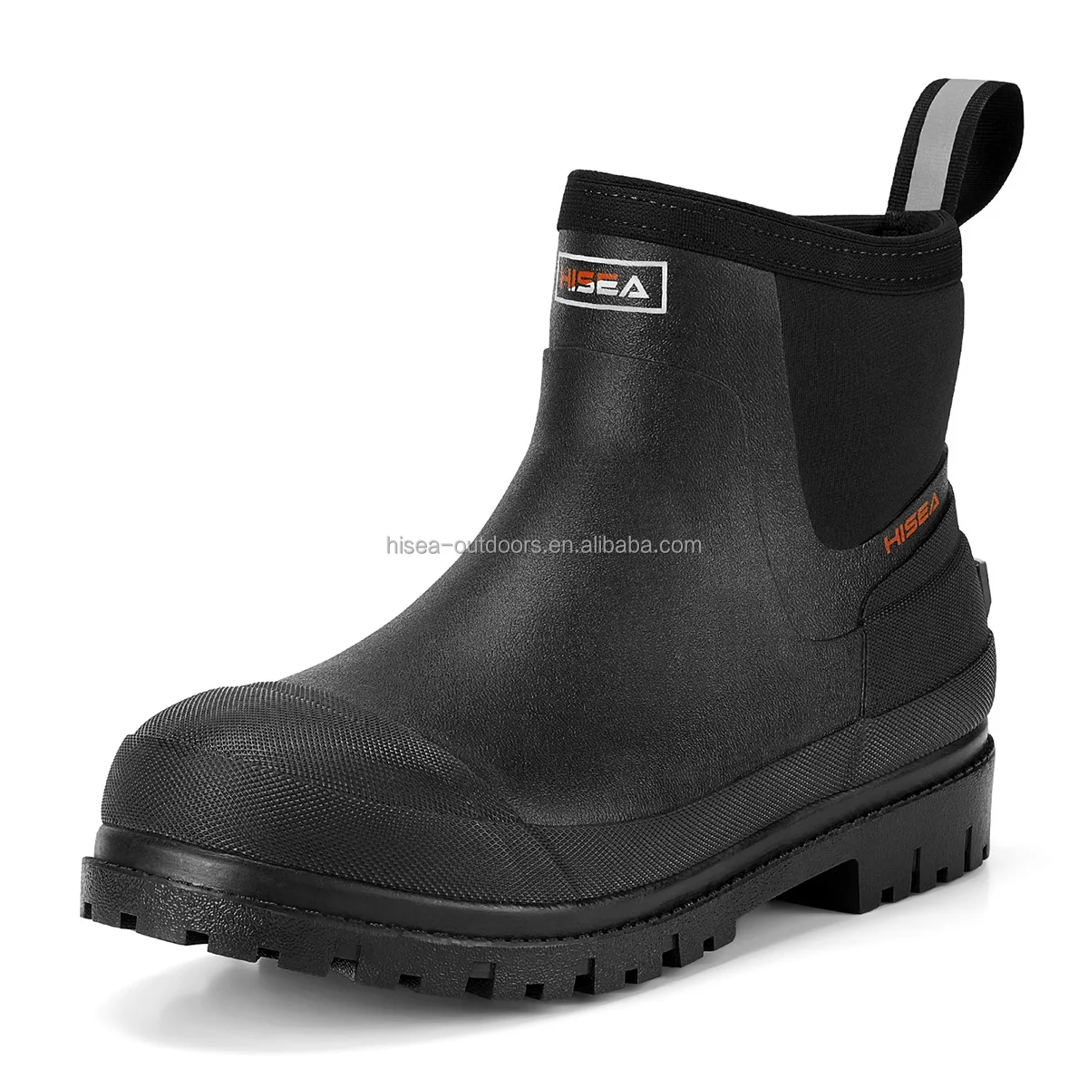 Hisea Men's Chelsea Rain Boots Waterproof Rubber Boots Durable