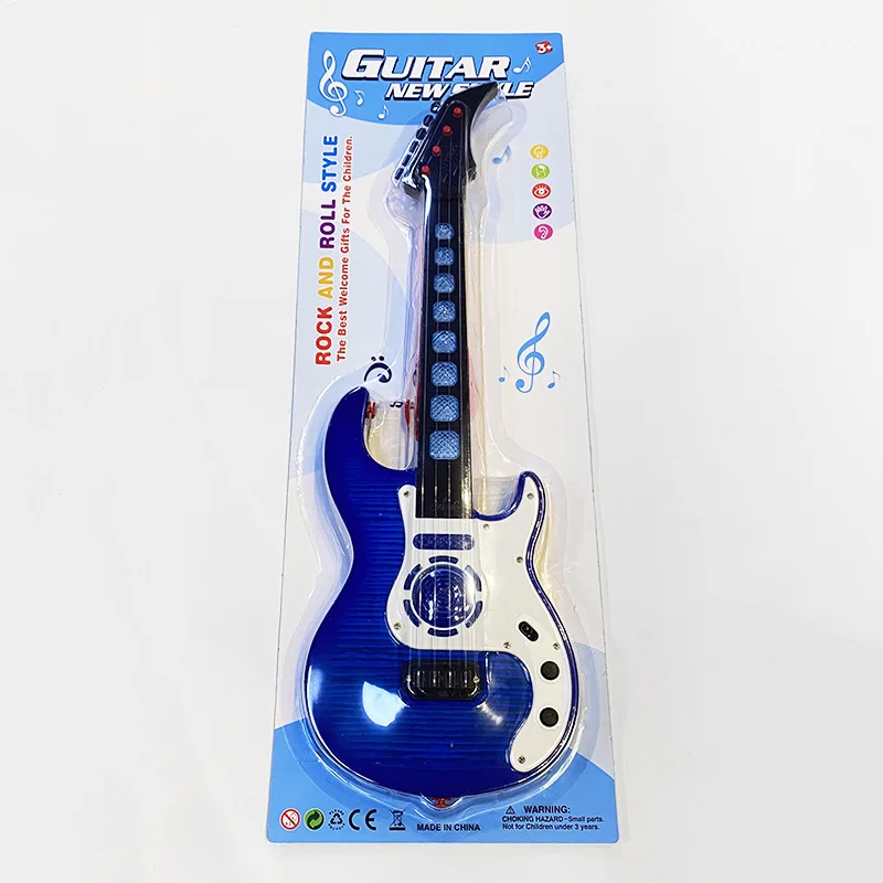 Light up Electric Guitar 4 Strings Music Toys with Strap
