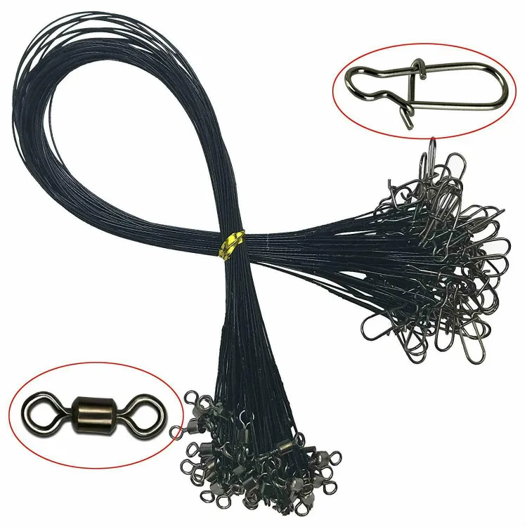 Stainless Steel Fishing Wire Leader Rigs Anti-bite Wire Leaders With ...