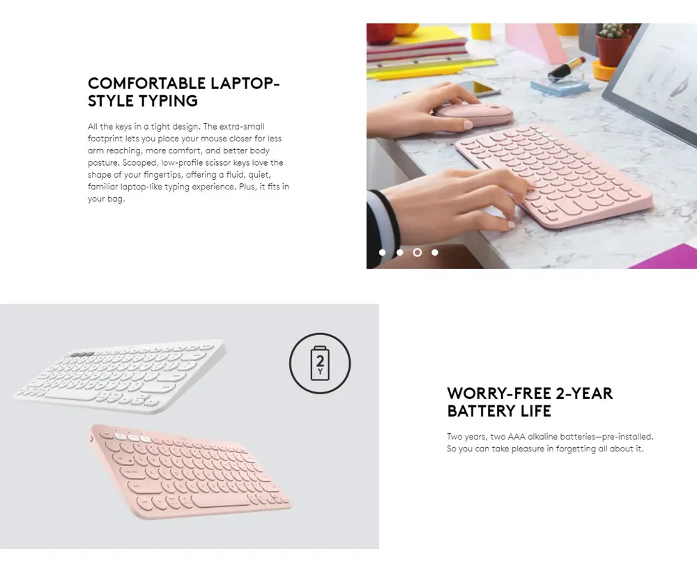 Silikon Tastaturabdeckung Für Logitech K380 - Ultradünn, Wasserdicht, Staubdicht, Rosa Farbverlauf