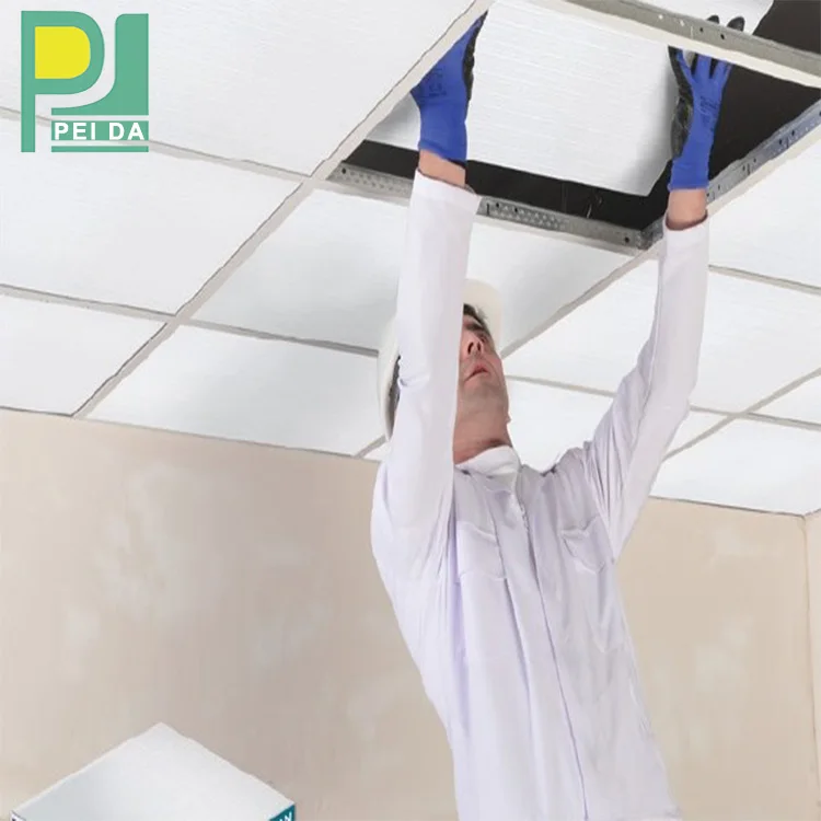 Prix faux plafond de panneau de gypse enduit de vinyle de PVC de 7mm