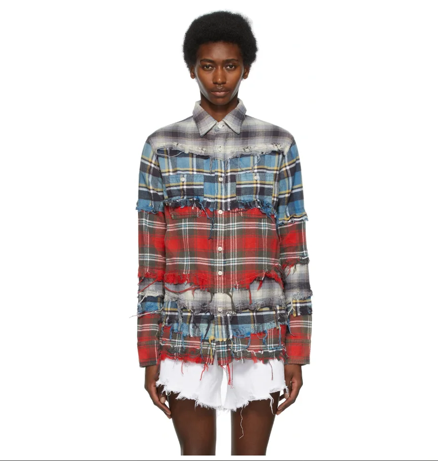 Trendy Multi-coloured Plaid Shirt With 