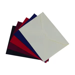 Retro Hemp Texture Luxury Paper Wallet Envelope with Custom Logo CMYK 4 Color Offset Printing for Gift Card Wedding