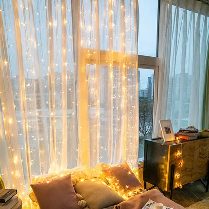 2023 New USB Remote Control 3x3 Meter Copper Wire Window Curtain Fairy Room Light  LED Christmas Day String Night Light supplier