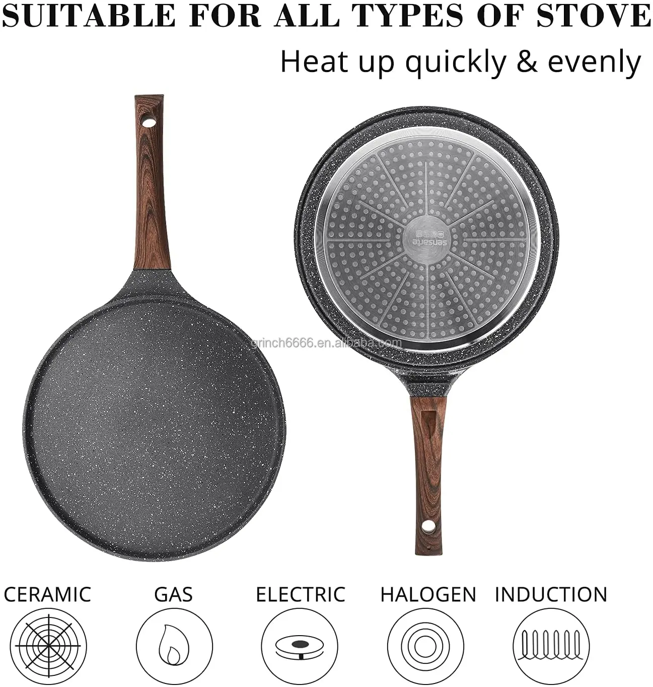 2022 non stick crepe pan swiss