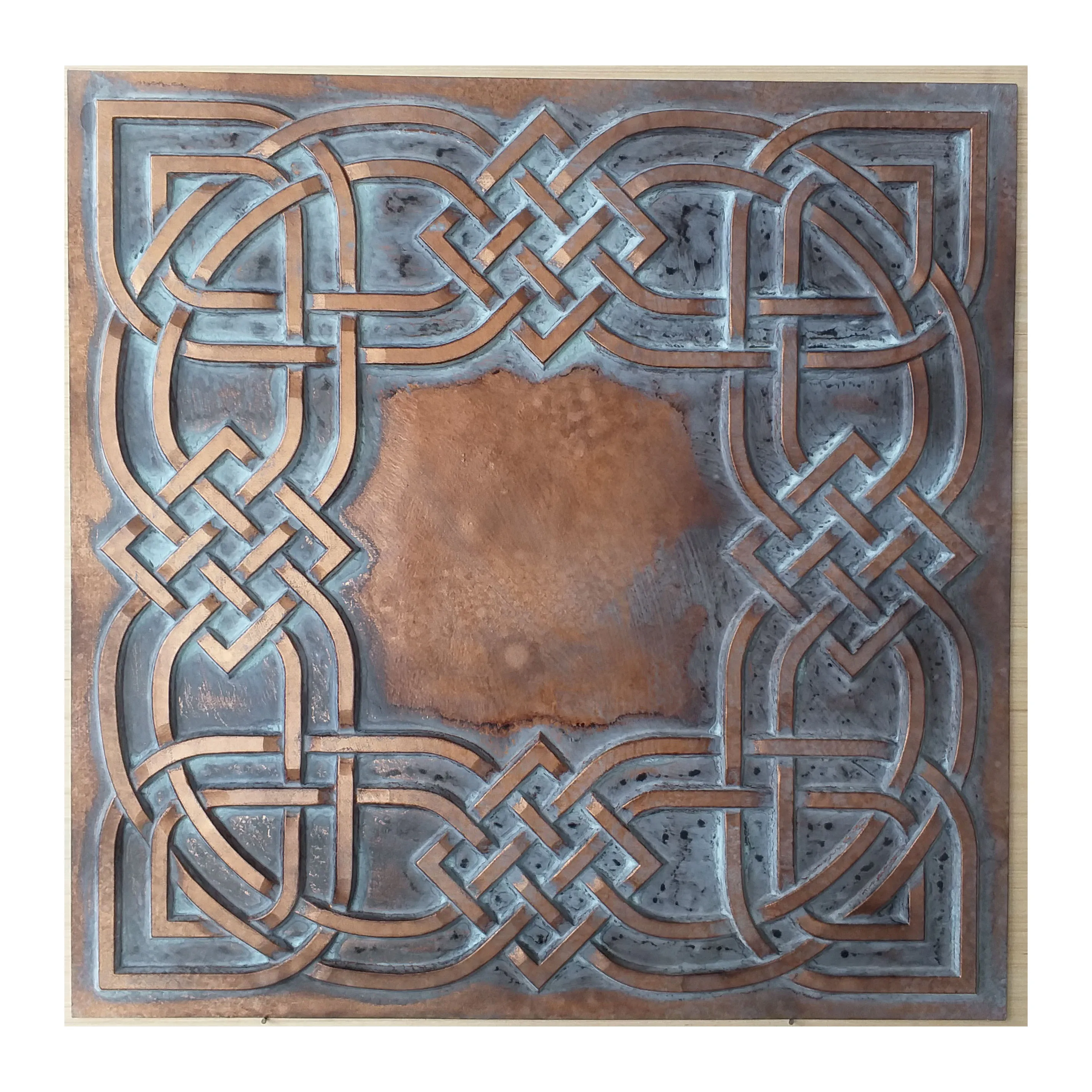 Weathering copper color night club wall panel PL61 indoor wpc wall panel  pvc wall panel decorative