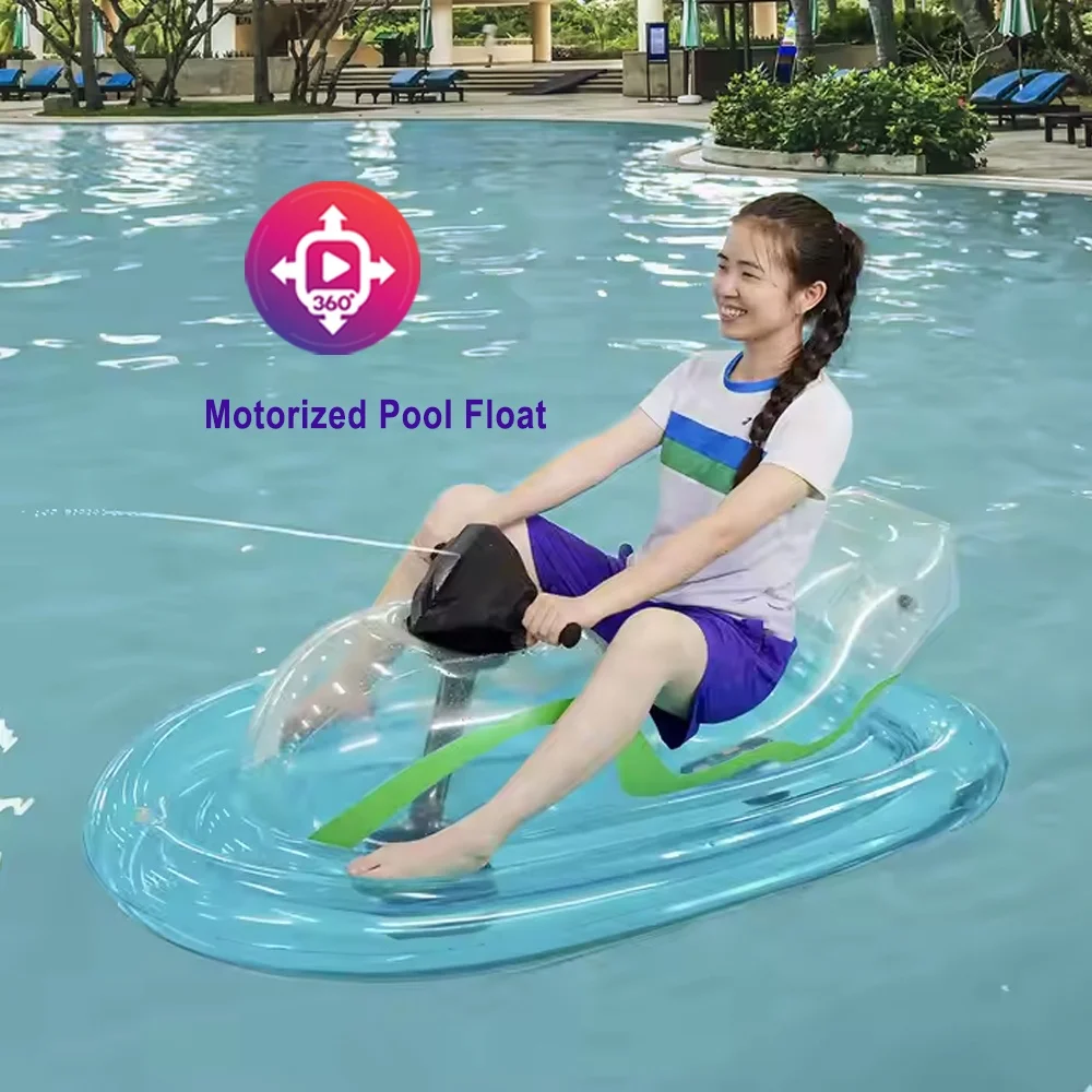Custom Logo Fun Safe 4-Stroke Engine Power Motorized Inflatable Jet Ski Style Pool Float Ride on Kids Adult Pool Toy Water Parks