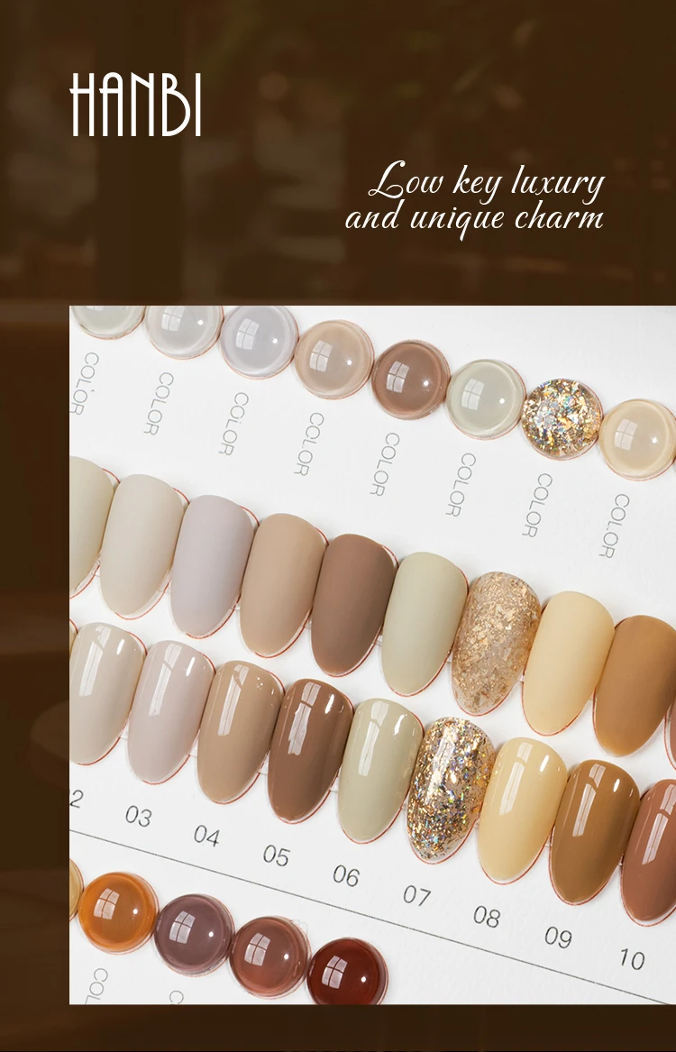 odm free custom brown gel nail polish set 30 colors gel nail polish kit-11