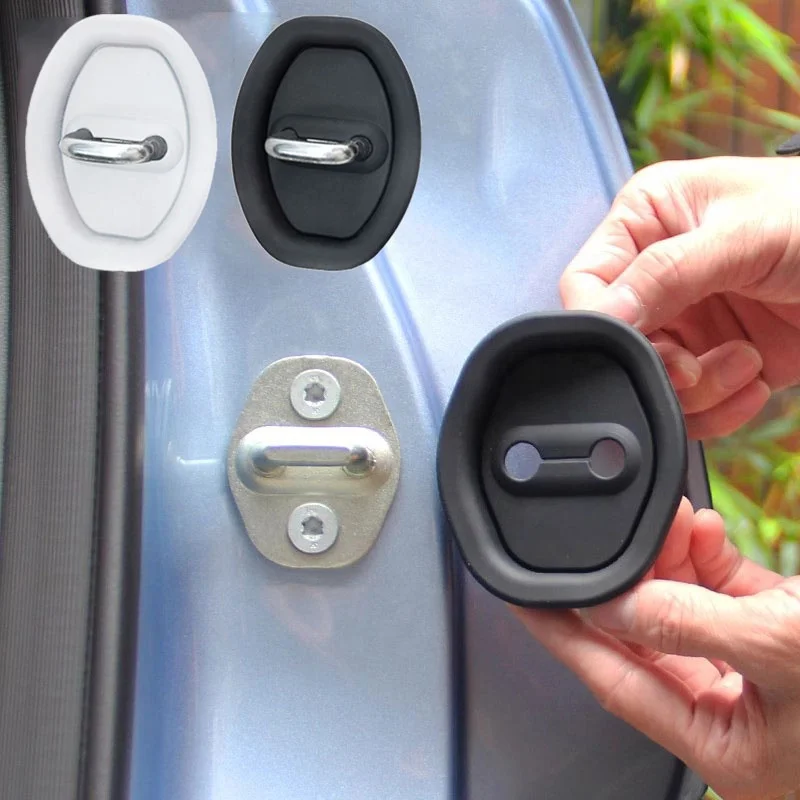 Door Latch Protector Universal Thickened Anti-Collision Door Lock Sticker Protective Car Door Shock Absorber Cushion Pad