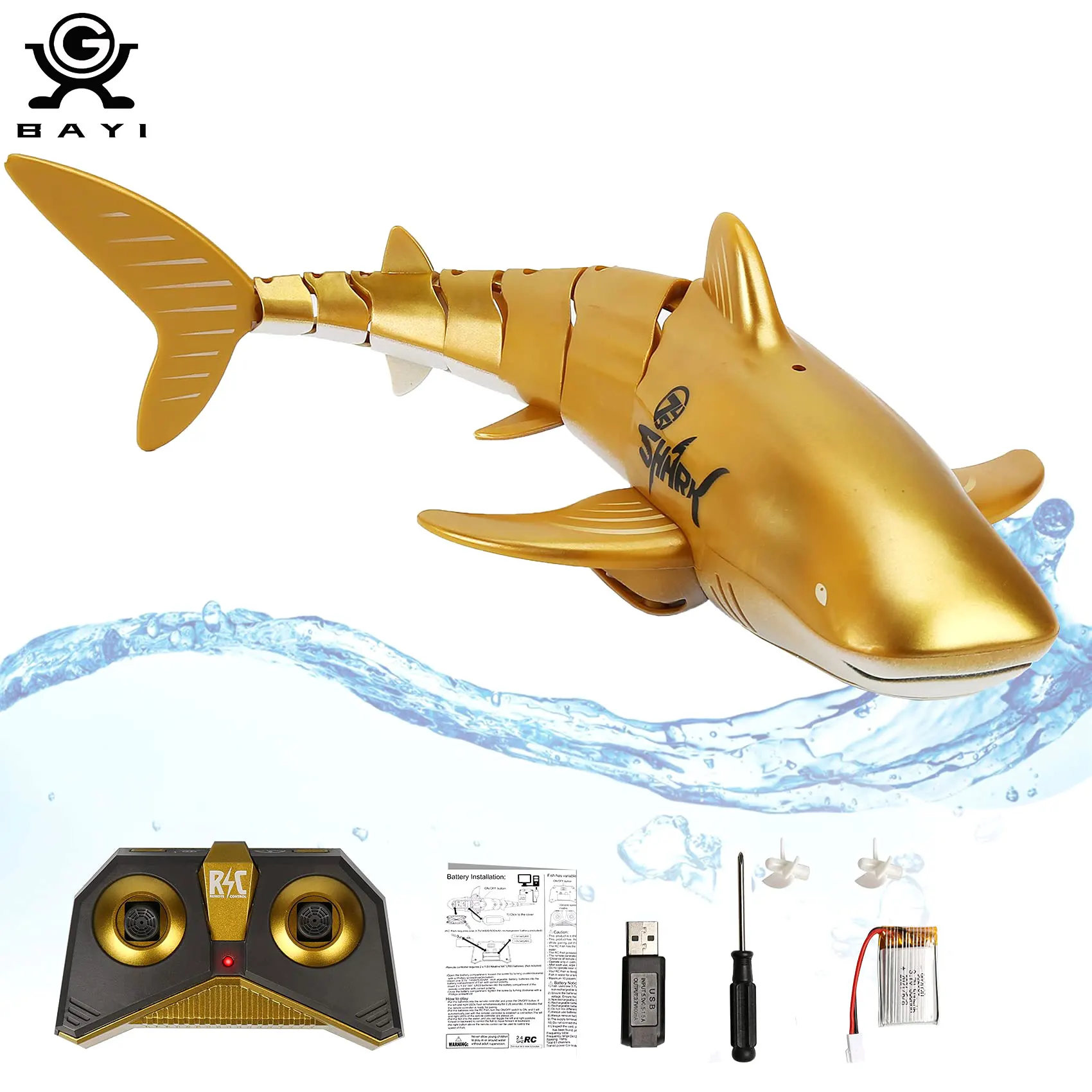 半額以下で買えるクーポン特集 2.4Gハイシミュレーションシャークおもちゃ1:18スケールリモート ラジコン