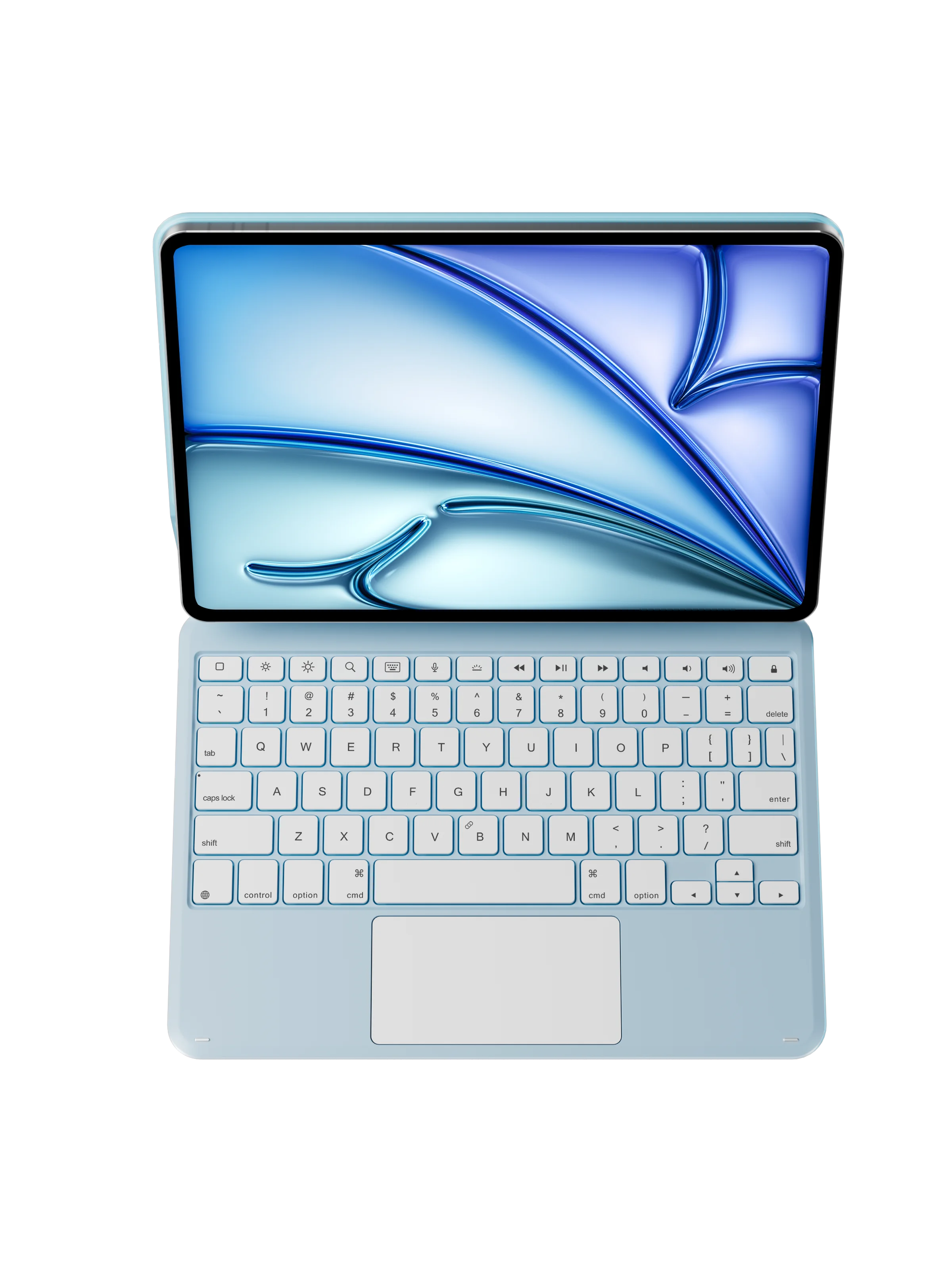 RoHS Compliant Wireless Magnetic Keyboard with Glass Trackpad Ultra-Slim Design for iPad Pro 11