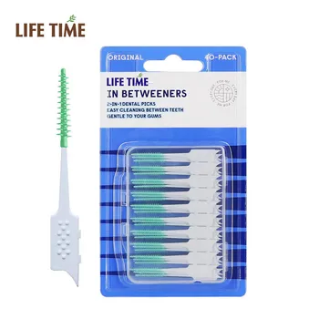 Oral Care Cleaning Wire Free Dental Floss Picks Flexible Silicon Tooth Picks Rubber Tip Tooth Interdental Pick