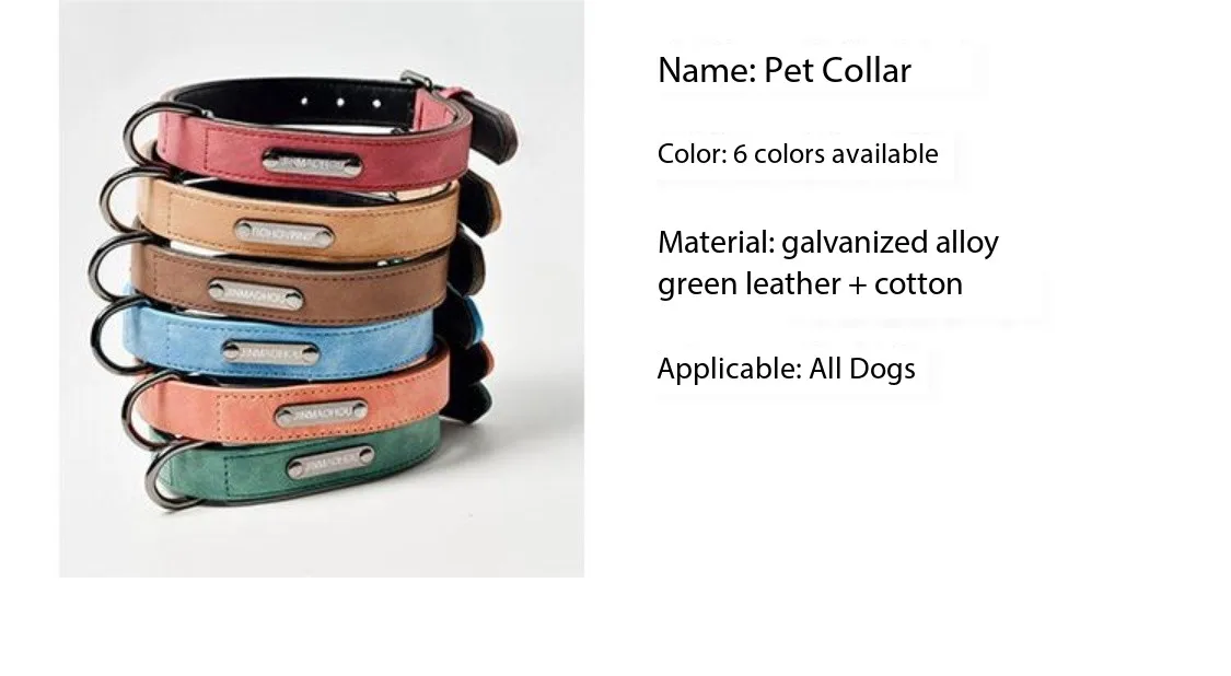 IVYPET Eco Friendly Pet Collar Genuine Leather With Leash Set Custom Logo Dog Training Collar And Leash Set Luxury supplier