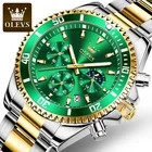Watches OLEVS 2870 OEM Luxury Mens Watches Sports Chronograph Waterproof Analog Date Quartz Men Wristwatch