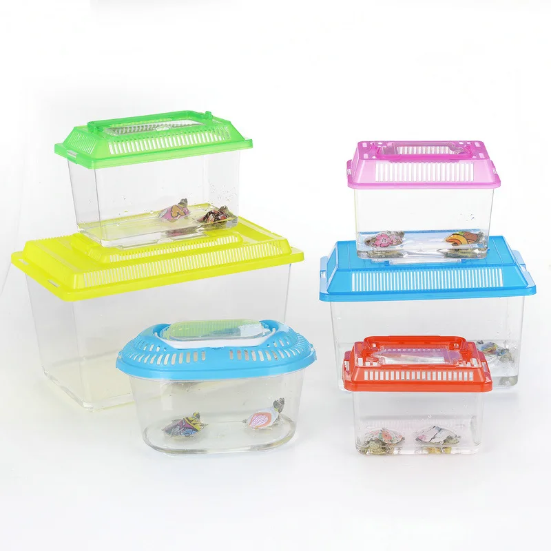 Plastic Starter Aquarium Fish Tank Set Reptile Cage Carry Handle - Buy ...